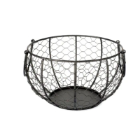 New Kitchen Storage Metal Wire Egg Basket Farm Chicken Cover Egg Holder for Case Nordic Fruit Container