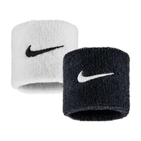 NIKE360 Unisex Tennis Swoosh Classic Wristbands 2PK [N.101.2405.036.OS] Black/White/Black