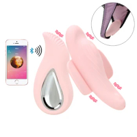 Bluetooth APP Invisible C String Vibrating Panties Clitoris Stimulator G-spot Massage 12 Speeds Wireless Remote Control