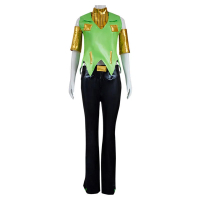 Ermes coslo cosplay trang phục tóc giả JoJo của bizzare phiêu lưu phụ nữ da đồng phục halloween lễ h