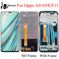 Black 6.5inch For Oppo F11 / For Oppo A9 / For Oppo A9x LCD Display Touch Screen Digitizer Assembly Replacemen / With Frame