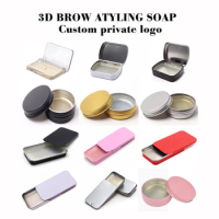 Wholesale Brow Soap Private Label Eyebrow Wax Waterproof Brows Setting Gel Pomade Eye Brow Styling Soap Custom Logo Cosmetics
