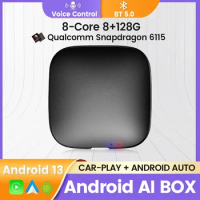 Android 13 AI TV BOX For Wireless Apple Carplay box Android Auto Adapter octa-core 8G+128G Multimedia Player Netflix YouTube GPS