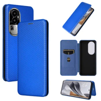 Suit OPPO Reno 10 Pro Plus Carbon Fiber clamshell skin PU case purse Suitable for Reno 10 Pro 5G Reno 10 5G leather Phone Cover