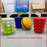 Cross Border Children's Decompression Toys Pinch Burger Coca Cola Cup Decompression Release Ball Soothing Emotion Toys