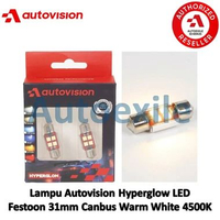 Autovision Hyperglow LED Festoon 31mm Fest 31 mm DC 12V Canbus Putih Hangat Kekuningan 4500K Warm Wh