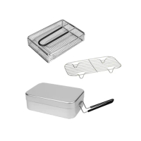 【Trangia】CASA MADE 炸物神器 限定套裝組 / 小黑煮飯神器+小炸物籃+小蒸架(炸物網 油炸籃 瀝油籃)