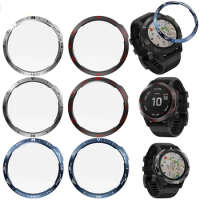 For Garmin Fenix7/7X/6X Pro/6X Sapphire Watch Bezel Ring Stainless Steel Adhesive Anti-scratch Protective Cover RingsAccessories