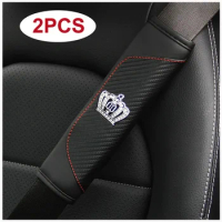 2pcs Car Accessories Seat Belt Covers Auto Interior Cars Universal Shoulder Cushion Protector PU Leather Safety Belt Cover Pads