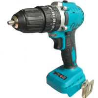 10mm 3 in 1 2 Speed Brushless Electric Drill Hammer Cordless Screwdriver 24+3 Torque Impact Drill Tools for Makita 18V Battery