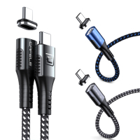 CAFELE PD磁吸快充線 Type C to Type C USB-C 傳輸線 充電線 磁吸傳輸充電線 PD快充 編織線 線長約120公分