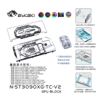 Bykski Graphics Card GPU Water block Active Black Plate Video Cooler For ZOTAC RTX3090 GAMING OC RGB N-ST3090XG-TC-V2