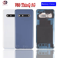10Pcs Battery Glass Cover Replacement For LG V60 ThinQ 5G LM-V600 Rear Housing Back Case Door With Adhesive