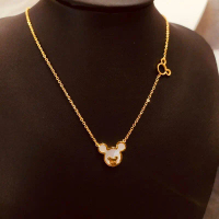 Kalung Wanita Titanium Model Micky Terbaru Berlian Elegan