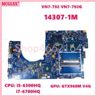 14307-1M With i5-6300HQ i7-6700HQ CPU GTX960M GPU Mainboard For ACER Aspire VN7-792 VN7-792G Laptop Motherboard Tested OK