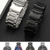 Watch strap for men Seiko water ghost abalone can 20MM steel strap 22 steel watch chain 18mm black