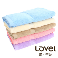 Lovel 嚴選六星級飯店素色純棉浴巾6件組(共5色)
