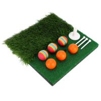 Golf Hitting Mat Golf Practice Turf Grass Mat With Golf Training Ball For Training Indoor Outdoor Backyard Practice