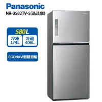 Panasonic 國際牌 580L雙門變頻無邊框鋼板電冰箱 晶漾銀 NR-B582TV-S 