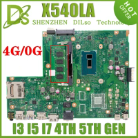KEFU X540LA Mainboard For ASUS X540L F540L X540LJ Laptop Motherboard 4G RAM I3-4005 I5-4200U I7-4500U I3-5005 I5-5200U I7-7500U