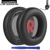 Protein Leather Replacement Earpads Ear Pads Cushion Muffs Repair Parts for JBL Quantum 600 Q600 Wireless Headphones Headsets