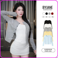 (MỞ BÁN) Áo Khoác Cardigan Nữ Dáng Dài Có Cúc Basic Thanh Lịch BYJANE – 945COD VN