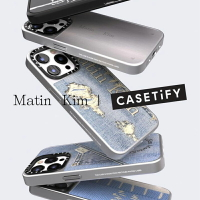 CASETiFY聯名Matin Kim牛仔丹寧金屬紋高級感潮牌藝術適用蘋果iPhone15/14/13/12/Pro/Max防摔磁吸鏡面手機殼