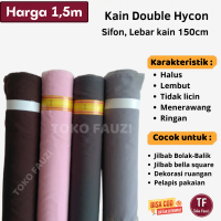 Kain Sifon Double Hycon Lebar 150 Bahan Kerudung Harga 1,5m
