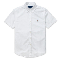 Polo Ralph Lauren 年度經典刺繡小馬短袖商務襯衫CLASSIC FIT-白色