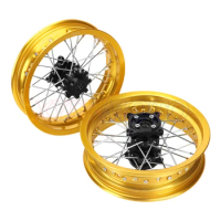 Pit bike Rims 15mm hole 3.00x12"inch &amp; 2.50-12inch rear and front wheel whit CNC hub dirt bike CRF Kayo BSE Apollo part