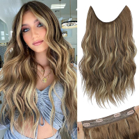 HANYUDIE Halo Hair Extensions Invisible Wire Hair Extensions with Transparent Wire Adjustable Size 4