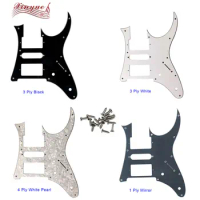 Xinyue Custom Guitar Parts - For 10 Mountong Screws MIJ Ibanez RG 350 DXZ Guitar Pickguard HSH Humbucker Pickup Scratch Plate