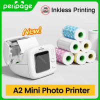 Peripage Wireless HD A2 Pocket Photo Portable Bluetooth Printer Nostalgia Mini Thermal Label Sticker Maker Machine 203DPI Paper