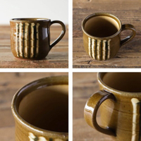 日本製 日式馬克杯 美濃燒 Rikizo Slipware系列 杯子 咖啡杯 陶瓷 水杯 和風 陶瓷 美濃燒 器皿 馬克杯
