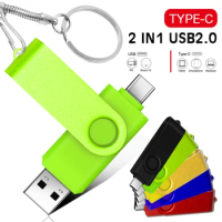 Type-C Smart Phone USB 2.0 Flash Drive 8G 16GB 32GB 64GB Metal Pen Drives Wholesale Custom LOGO Memory Stick Real Capacity