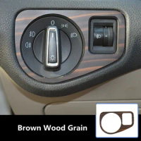 Wood Grain for Volkswagen Golf 7 7.5 2014 2015 2016 2017 2018 2019 Headlight Control Panel Sticker Cover Moulding Trim