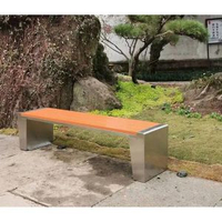公園椅戶外長椅不鏽鋼塑木實木椅休閒園林椅子廣場小區排椅座椅