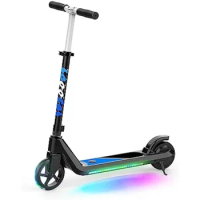 LINGTENG Electric Scooter for Kids Age of 6-10, Kick-Start Boost Kids Scooter with Adjustable Speed and Height, Kids Scooter