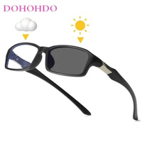 DOHOHDO New Anti Blue Light Computer Glasses Retro Photochromic Sunglasses For Men Women Outdoor Sports Vintage Eyeglasses UV400