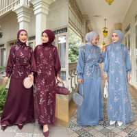 Dezhaf - Aruna Dress Satin / Dress Brukat / Dress Tile Garden / Dress Lebaran