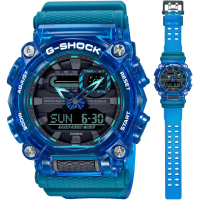 【CASIO 卡西歐】G-SHOCK 音浪幻象雙顯手錶 畢業 禮物(GA-900SKL-2A)