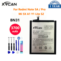Original XVCAN 3700mAh Phone Battery For Redmi Note 5A Prime S2 Xiaomi Mi 5X A1 Mi5X BN31 Replacement Bateria 5A Pro Y1 Lite
