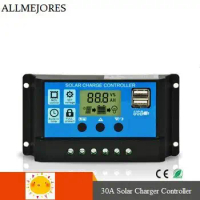 solar panel systerm controller 30A 12V/24V LCD PWM Solar Controller Battery PV cell panel charger Regulator