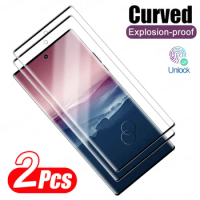 2Pcs Curved Tempered Glass Screen Protector For Samsung Galaxy S22 S24 S23 S21 S20 Plus Ultra S21 S23 FE Note 8 20 10 Plus Glass