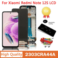 6.43'' AMOLED for Xiaomi Redmi Note 12S 2303CRA44A Lcd Display Digital Touch Screen with Frame for Redmi Note 12s Replacement