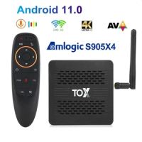 For xiaomi TOX3 Smart TV Box Android 11.0 4GB 32GB Amlogic S905X4 4K Media Player WifiSupport Dolby Atmos Audio Set Top Box