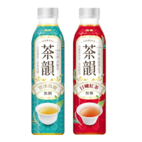 【金車/伯朗】金車茶韻-日曦紅茶無糖580mlx24入/箱+雲沐烏龍無糖580mlx24入/箱(共48入)