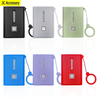 Storage Travel Case Silicone Protective Cover for Samsung T7 Hollow out design Press Portable SSD External Solid State Drives