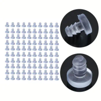 100pcs Cushion Stem Bumper Glides Furniture Anti-collision Buffering Transparent Cushions For Glass Top Tables Cabinet Doors