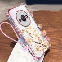 Sarung Telefon, Untuk Redmi A3, Reka Bentuk Rama-rama Cantik, Bahan Silikon Lembut Mewah, Kalis Habu